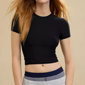 Crew Neck Slim Fit Short Sleeve Basic T-Shirt