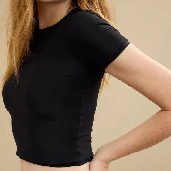Crew Neck Slim Fit Short Sleeve Basic T-Shirt
